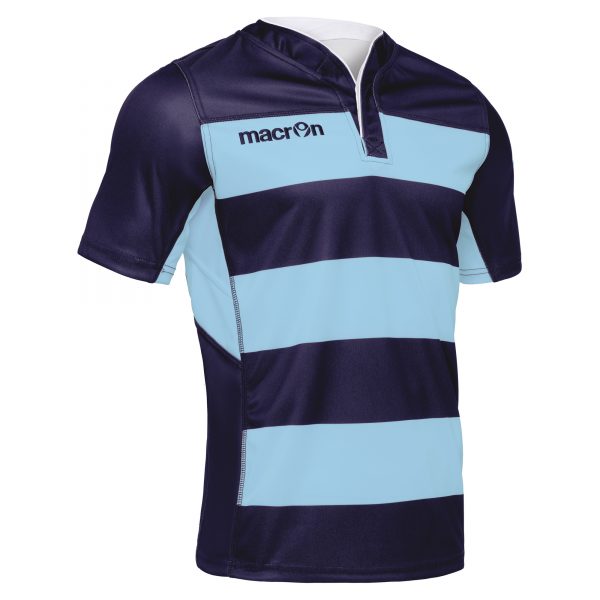 Macron Idmon Rugbyshirt Navy Lichtblauw